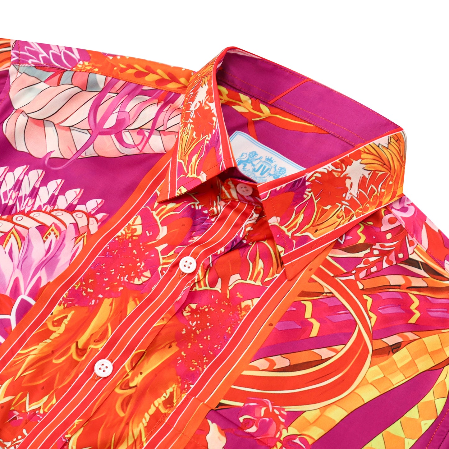 Gorgeous Butterflies Pattern Silk Fiber Short Sleeve Shirt